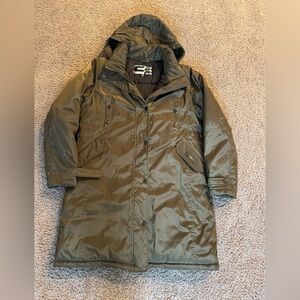 Weatherproof Dark Green Hooded Jacket